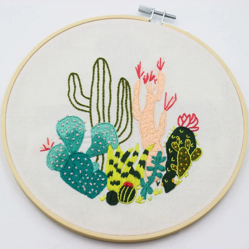 

DIY Hand-embroidered Material Package with Imitation Bamboo Embroidery Stretch Plant Garden Flowers And Plants