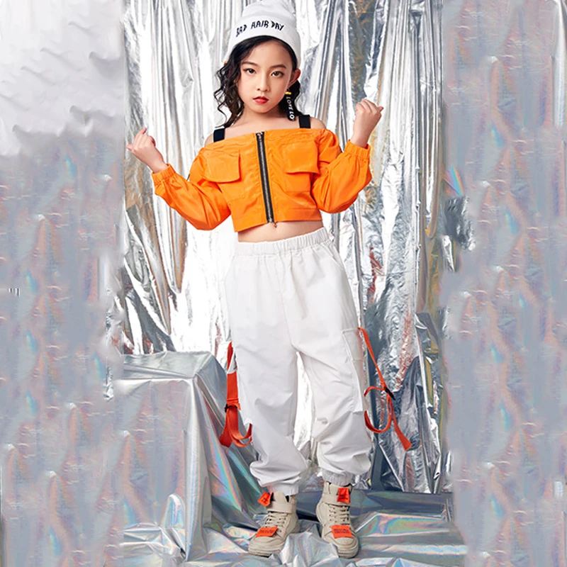 Новый Танцевальный костюм для джаза девочек в стиле хип хоп одежды уличных