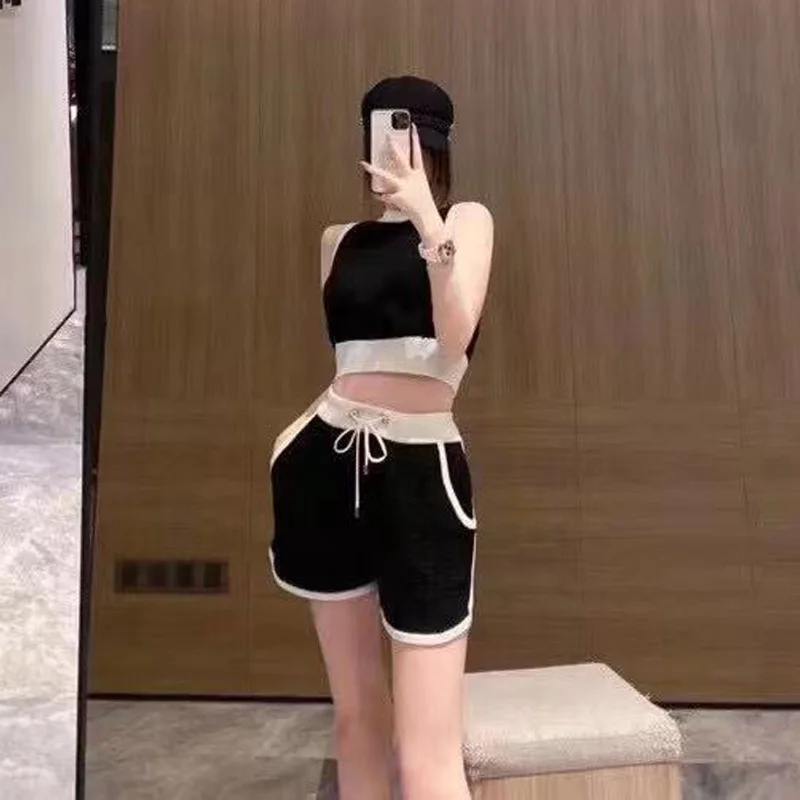 

Two Pieces Hoodie Sweater Set Women 2021 Autumn Winter Clothes Long Sleeve Vintage High Street Knit Pullover Casual Suit Outfits