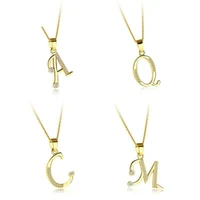womens letters a z initial alphabet pendente long chain necklace jewelry girls charm necklace dainty chain jewelry gold