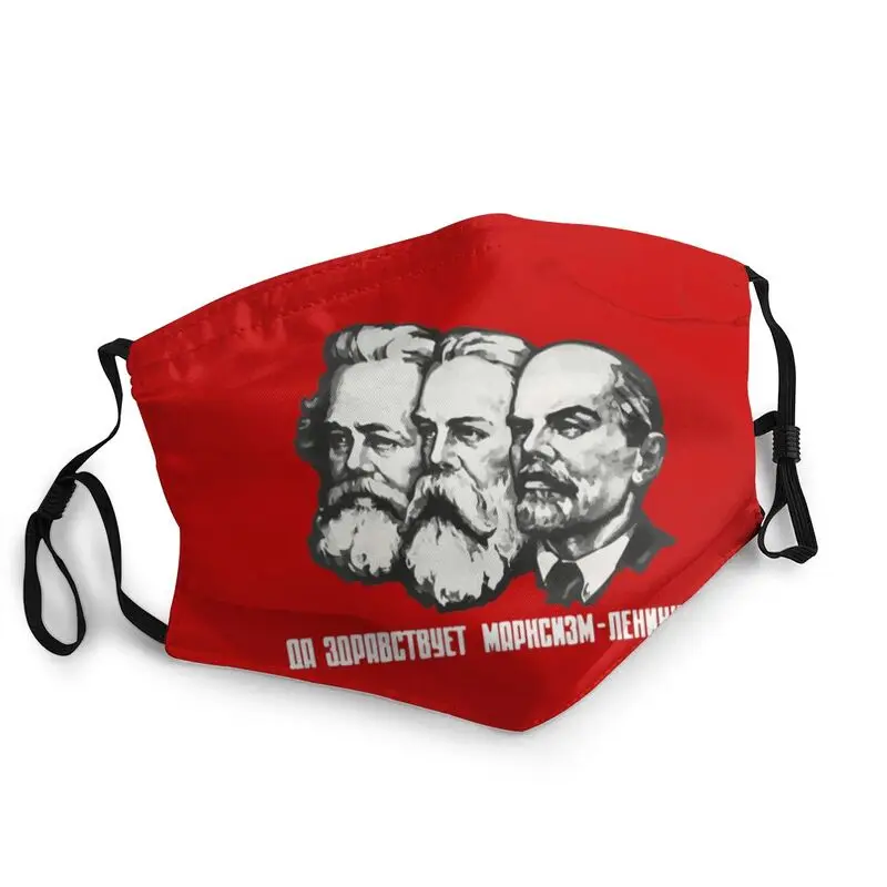 

Marx Engels Lenin Face Mask Unisex Adult Soviet Union Russian CCCP Communist Socialist Mask Protection Respirator Mouth Muffle