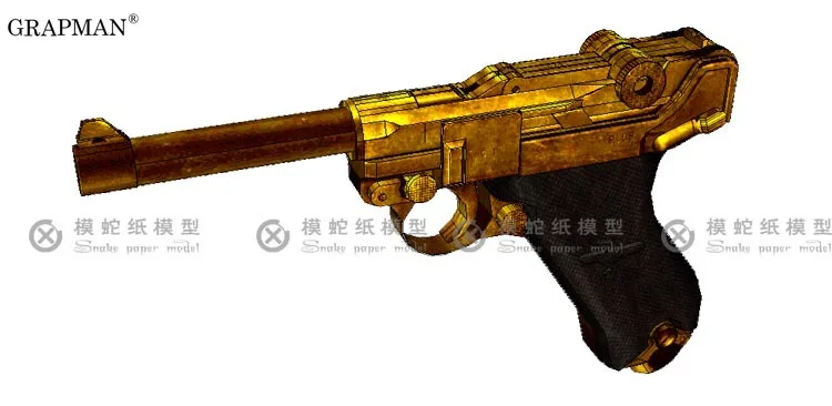 Ruggie P08 модель пистолета оружие пистолет 3D рисунки ручной работы военная бумажная