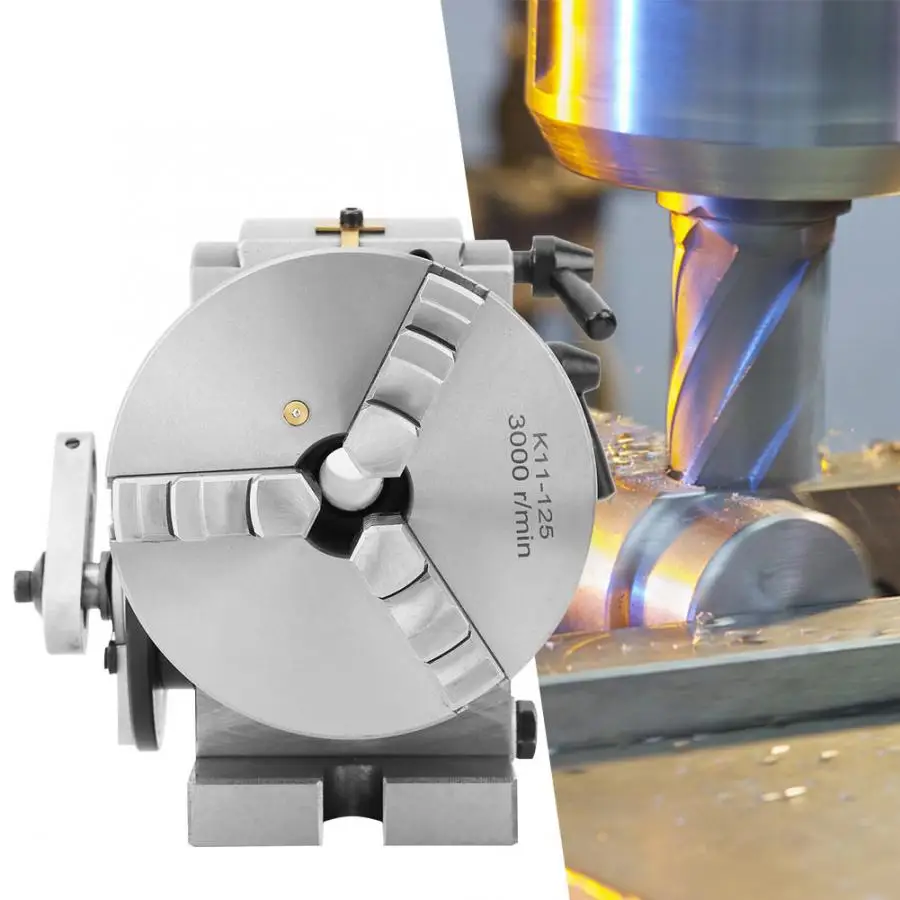 BS 0/BS 1 индексации делительная головка для фрезерного станка 125 мм 3 челюсти зажимы