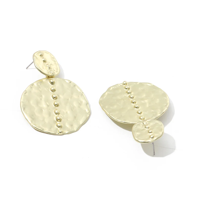 Женские круглые металлические серьги Badu золотые геометрические серьги-капельки