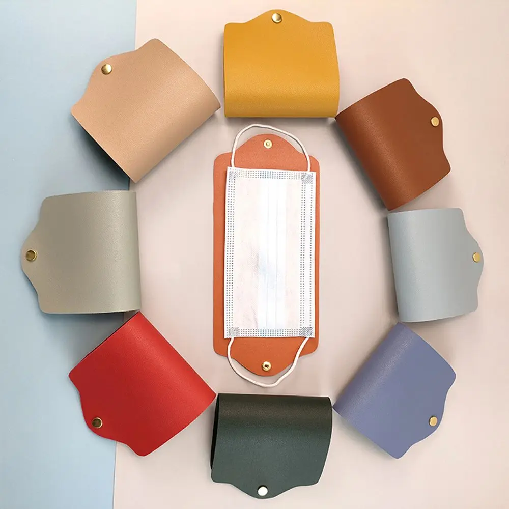 

Зажим для защиты от загрязнения двухсторонний кожаный зажим для хранения Временная Складная портативная коробка для хранения пылезащитно...