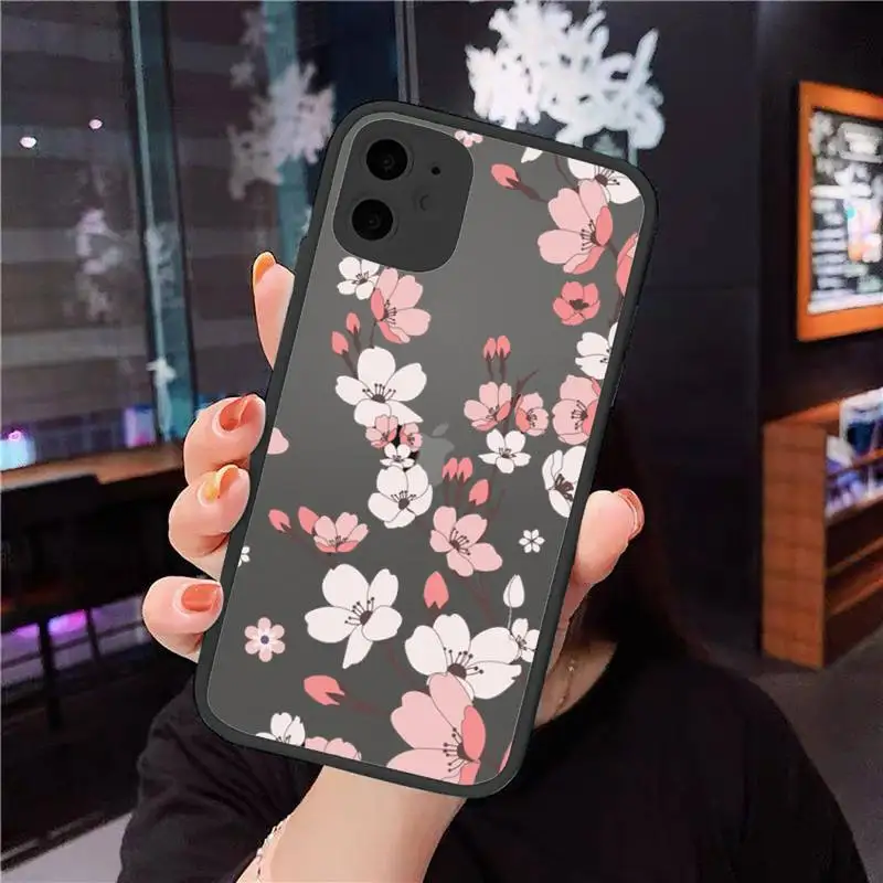 

Cute cartoon daisy flower Phone Case For iphone 12 11 8 7 plus mini x xs xr pro max matte transparent cover