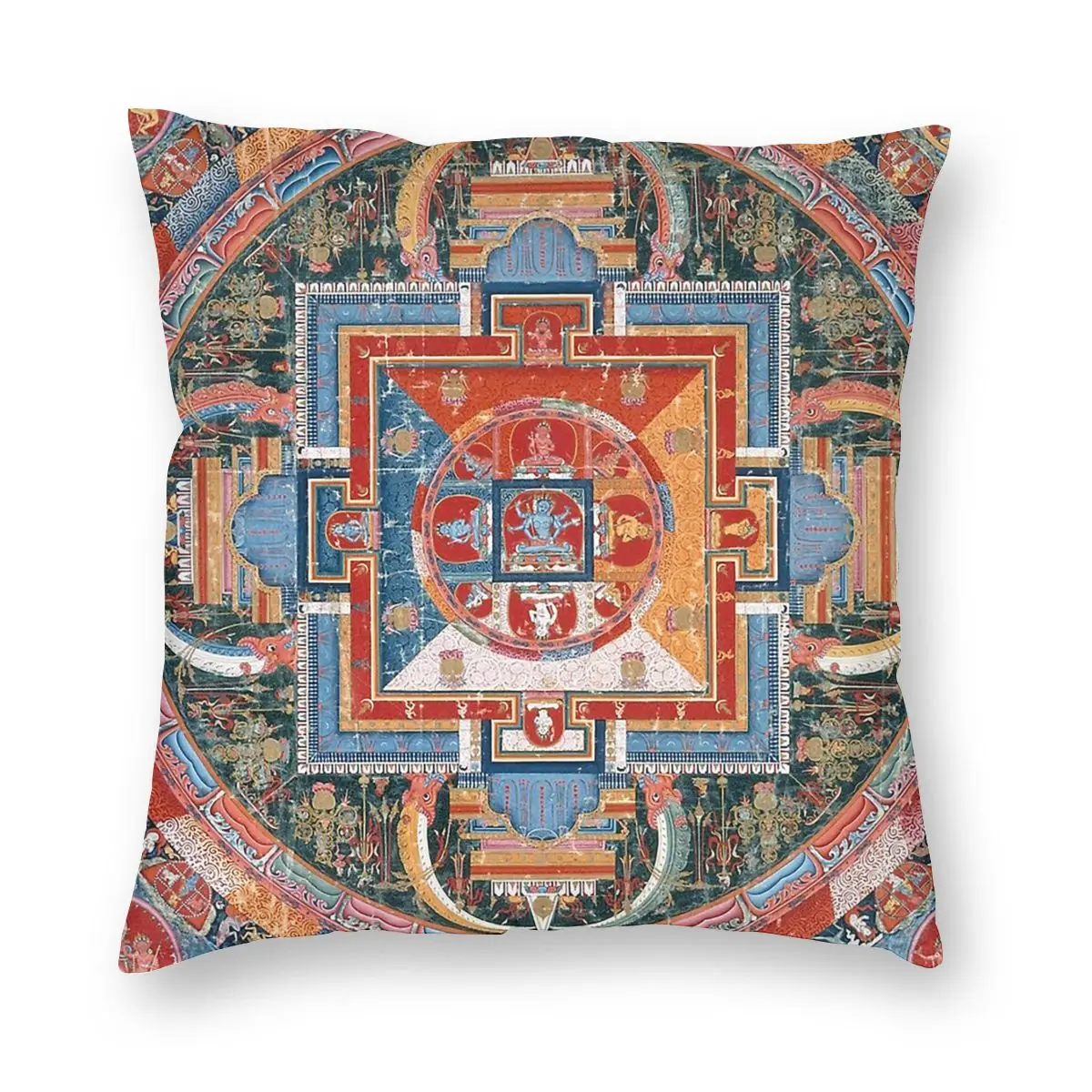 

Наволочка Tangka Мандала с Буддой, домашний декор, диванные подушки, диванная подушка из полиэстера, двусторонняя с принтом