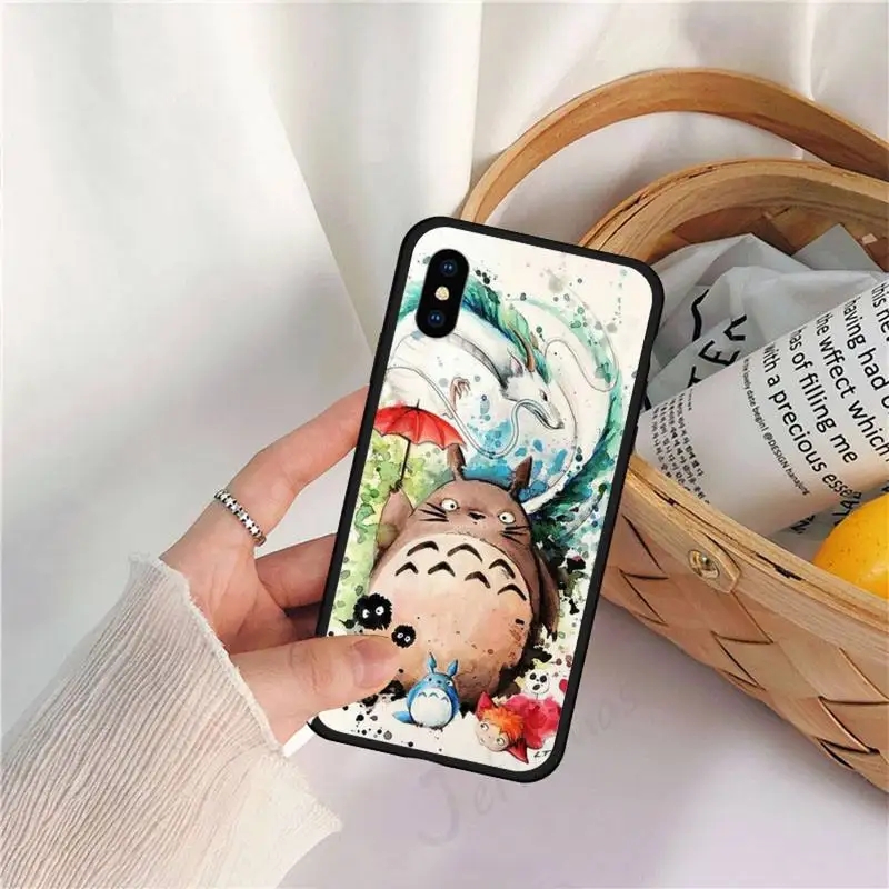 

Miyazaki Hayao totoro anime Phone Case for iPhone 11 12 pro XS MAX 8 7 6 6S Plus X 5S SE 2020 XR