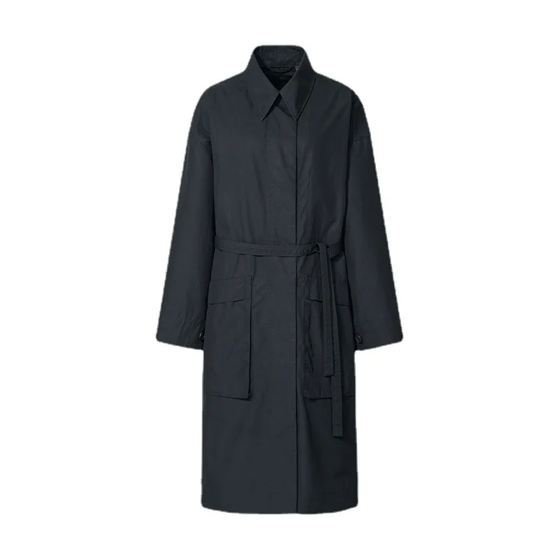 

TINT ERA 2021 Spring Female Designer Cotton Long Trench Coat For Women Windbreaker Jacket Mid-length Femme Woman Clothes