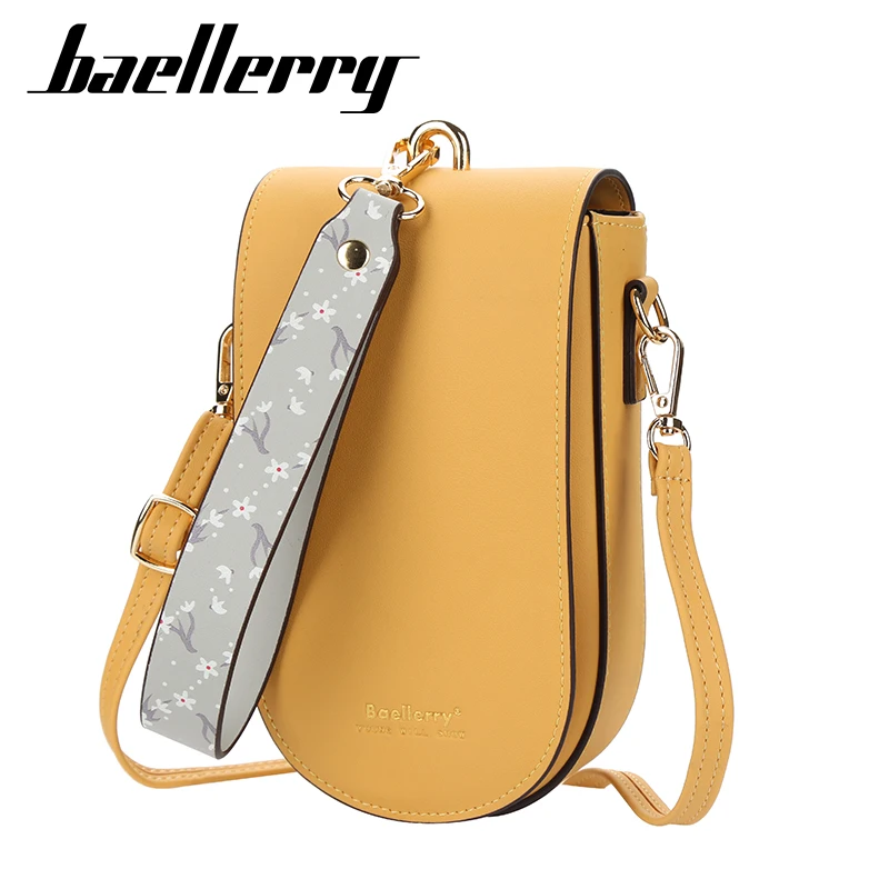 

Baellerry Solid Color Small Shoulder Bag Multi-Function Letter Phone Money Women Wallets Pocket Bags Clutch Organizer Storage