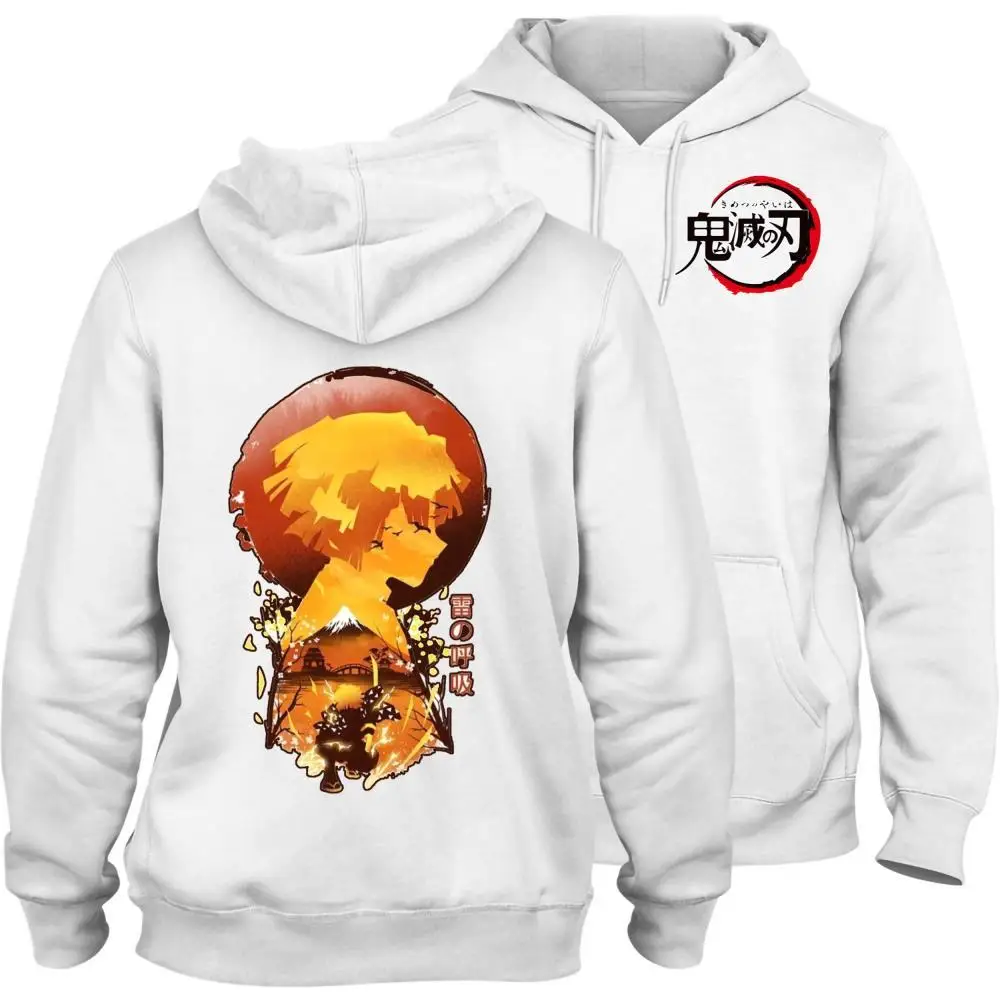 

Demon Slayer Uzui Tengen Cartoon High-Quality 100% Cotton Hoodie With Pocket Fleece Inside Thick Sportswear