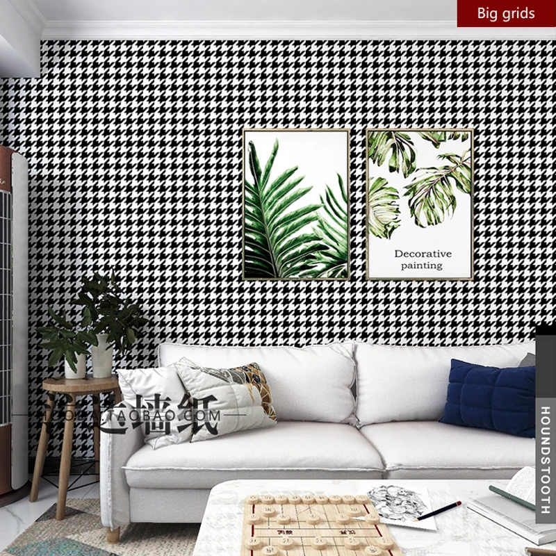 

Маленькая Геометрическая 3D настенная бумага в скандинавском стиле с черными рамками для гостиной спальни настенный бумажный фон домашний ...