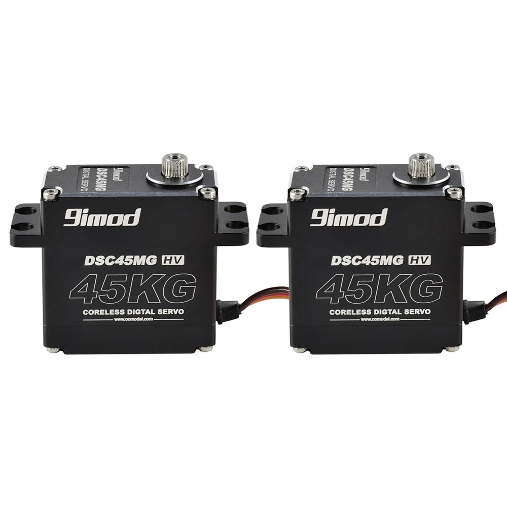 9imod-Servo a prueba de agua DSC45MG, caja de aluminio de 120 grados, engranaje de Metal Digital HV, Servo sin n&uacute;cleo para coche, cami&oacute;n, barco, oruga, RC-1