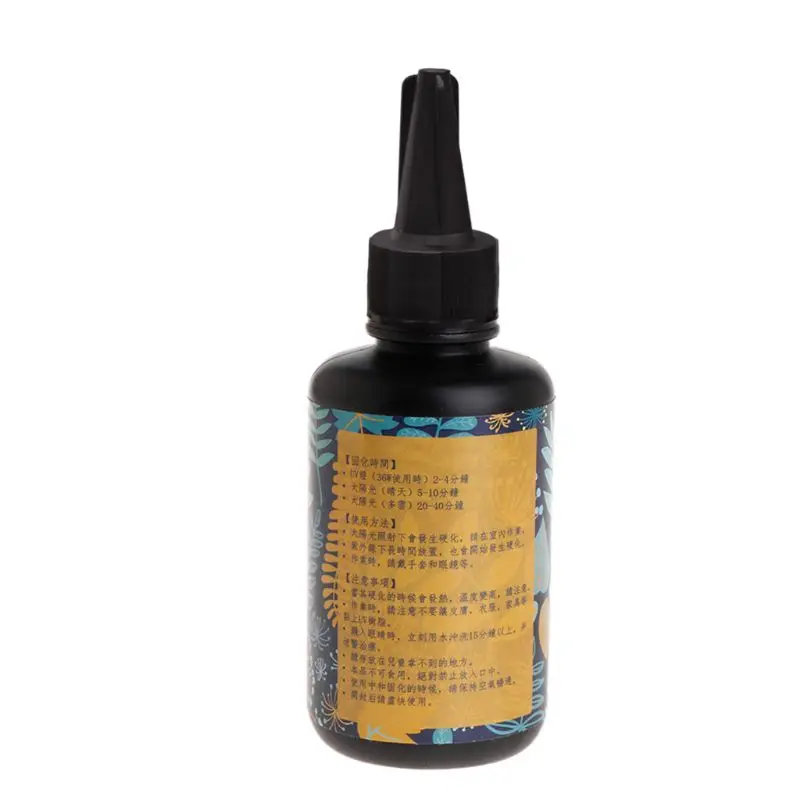 

UV Resin DIY Epoxy Resin Handmade Jewelry Making Curing Hard Glue Quick Dry Safe Non Toxic Transparent Solidify 100g X7JB