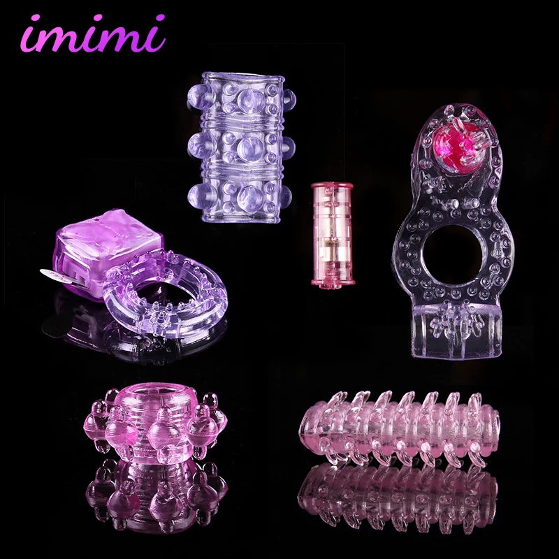 5 стопорные кольца петух Костюм палец вибратор секс игрушки для взрослых