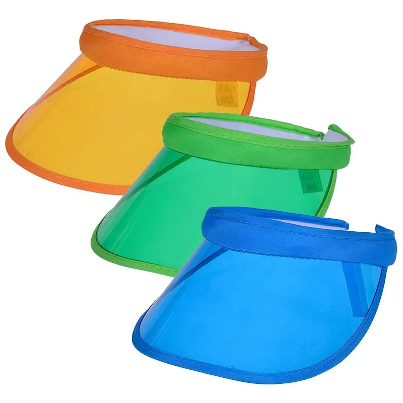 Козырёк от солнца прозрачная пластиковая шляпа карамельных цветов с защитой