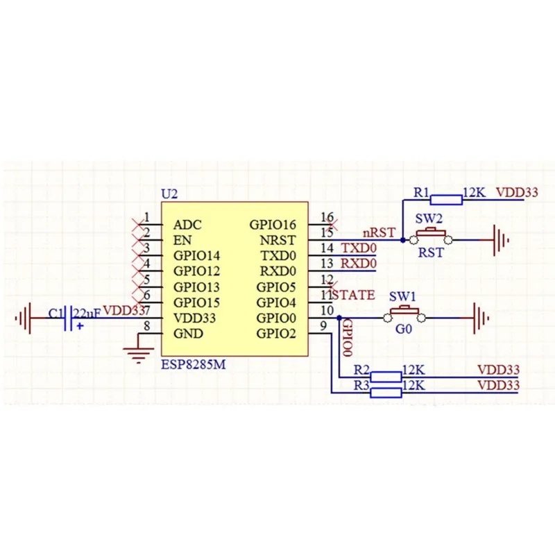 Мини ESP-M1 ESP8285 последовательный порт S с передачей беспроводной WiFi модуль