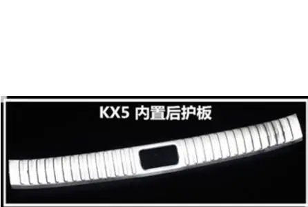 Нержавеющая Ste Задний бампер протектор порога Накладка/порога Наклейка для 2016 2017