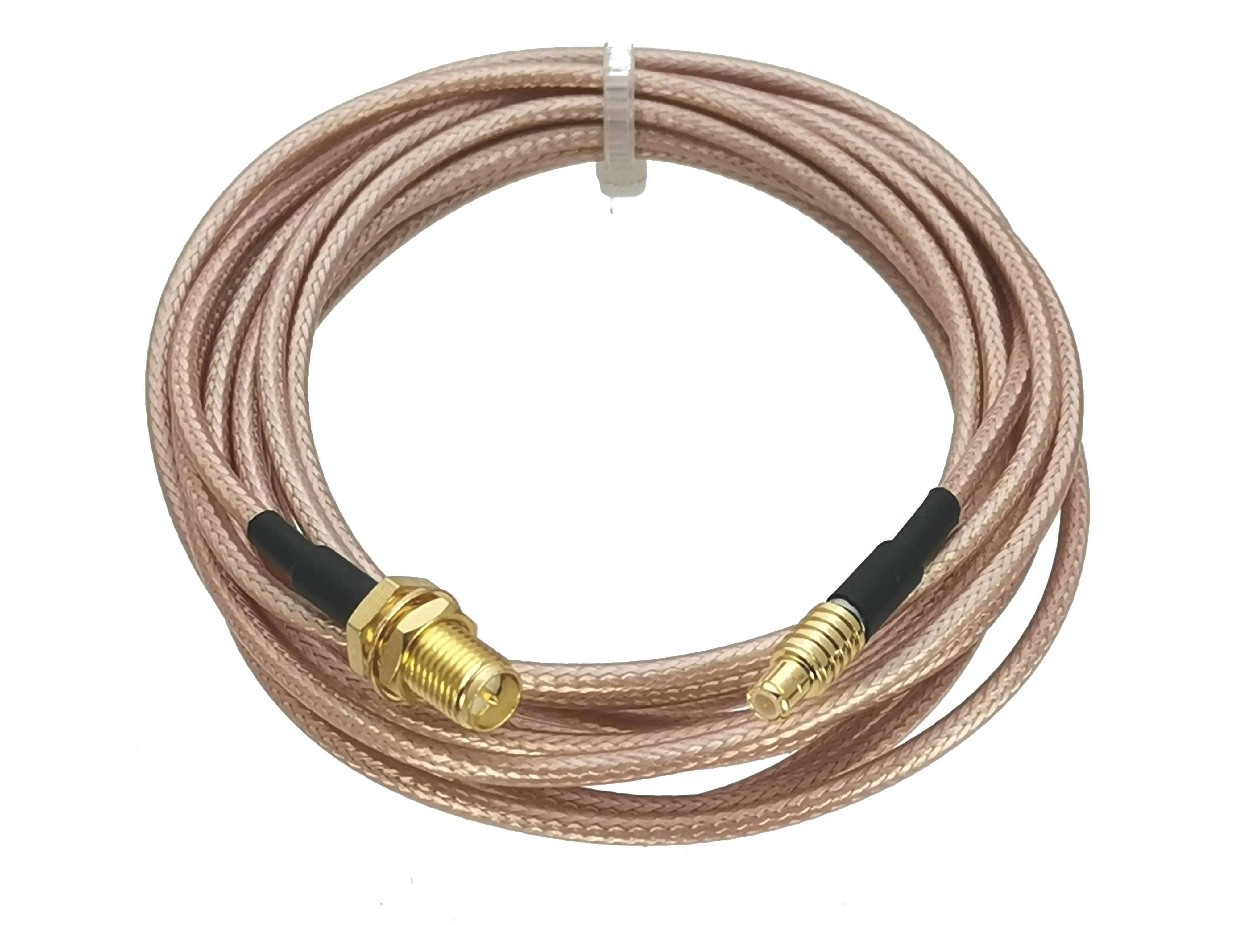 

RG316 RF pigtail RP-SMA RPSMA female plug nut bulkhead to MCX male Straight Cable 4inch~10M