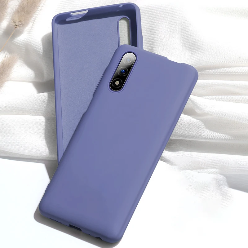 Мягкий жидкий силиконовый чехол для huawei Honor 8X 9X Global HONOR 10i 20 Pro 20s 10 Lite 8A 8S 9 8 V10 V20 тонкий силиконовый чехол - Цвет: Gray