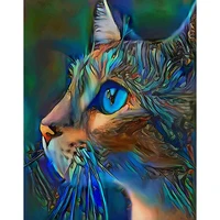 5d diy diamond painting mosaic color cat full square round embroidered cross stitch home decor rhinestones needlework resin dril