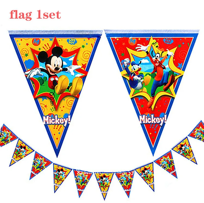 

Disney Red Mickey Mouse Theme Birthday Party Supplies Disposable Tableware Plates Cups Napkins Straws Decoration Boys Kids Gifts