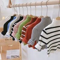 casual teenage kids sweaters spring cardigan winter baby boys girls warm tops plus velvet thicken knitted bottoming high quality