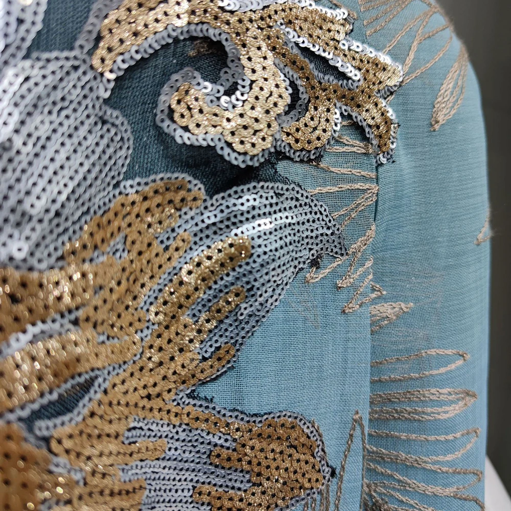 Модное платье Рамадан ИД с блестками и бисером мусульманское женское из двух