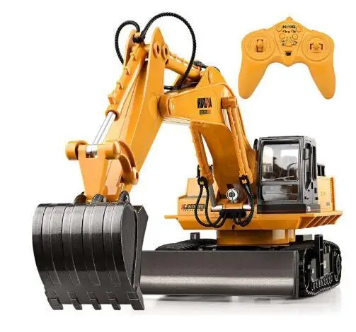 

1:16 1510 RC Excavator Car 2.4G 11CH Metal Remote Control Engineering Digger Truck Model Electronic Heavy Machinery Toy for Kids