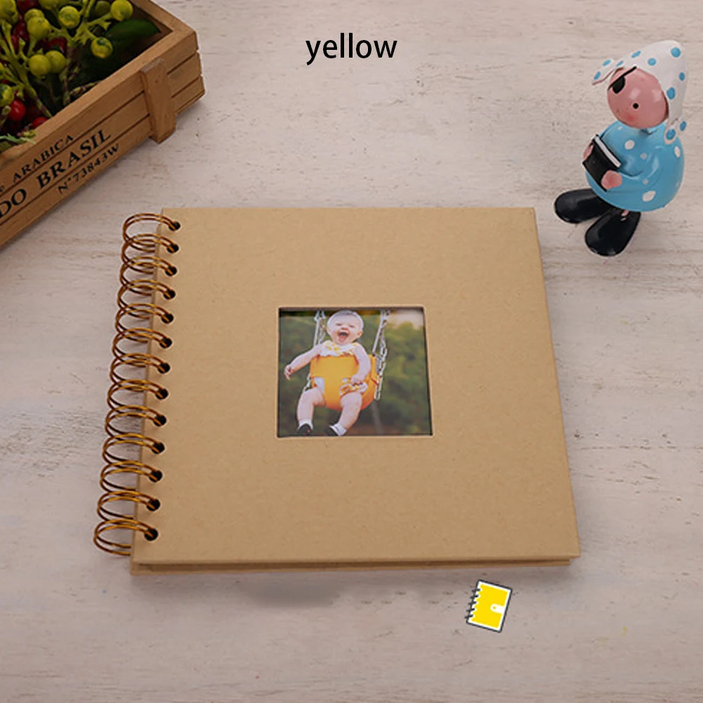 Yellow Diy Fotoalbum фотоальбом дети память Книга Бумага Фотоальбом De Fotografia ребенок Скрапбукинг Fotograf Albumu Portafoto Plakboek - Цвет: Yellow