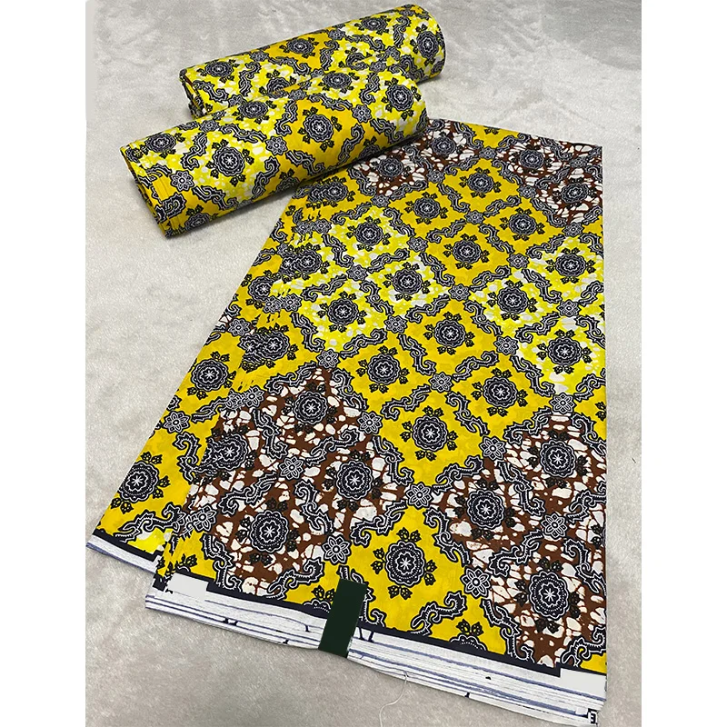 Африканская ткань из Анкары высококачественная с принтом натурального воска 100%