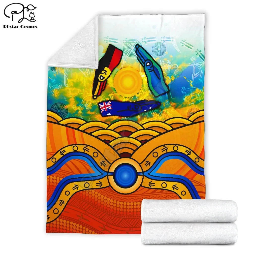 

Naidoc Week Anime pattern Family Fleece Blanket 3D full printed Wearable Blanket Adults/kids Fleece Blanket