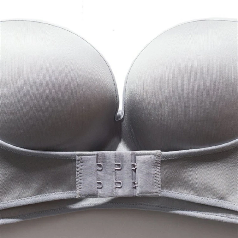 

Ladies Underwear Strapless Front Buckle Invisible Seamless Bra Girls Gather Sexy Breathable Bra Without Steel Ring