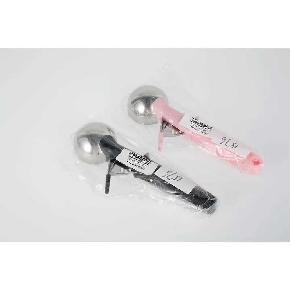

Ice Cream Spoon Mash Potato Scoop Stainless Steel Trigger Spring Handle Ice Cream Ball Maker Kitchen Accessories Black Pink