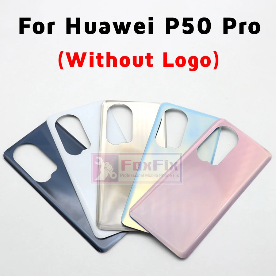 

NEW Back Glass Cover For Huawei P50 Pro Battery Cover Back Glass Panel Rear Housing Door Case Replacement Repair Parts