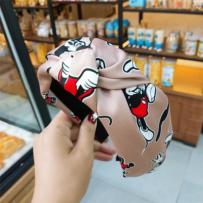 Повязка для волос с бантом Микки Мауса в стиле ретро перекрестным узлом девочек