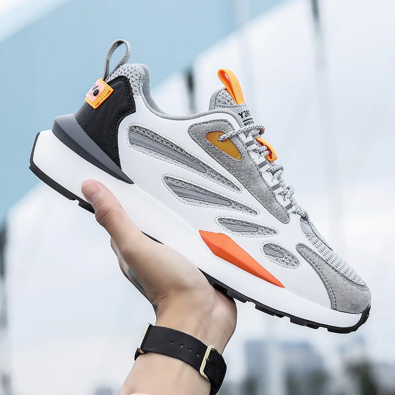 Скоростная вязка оригинальные роскошные кроссовки мужские белые спортивные