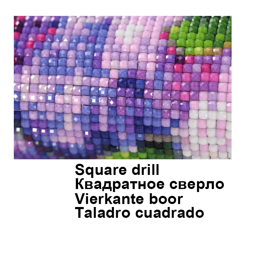 Triptych 5D DIY настенные часы Алмазная картина Полная площадь круглые крестиком