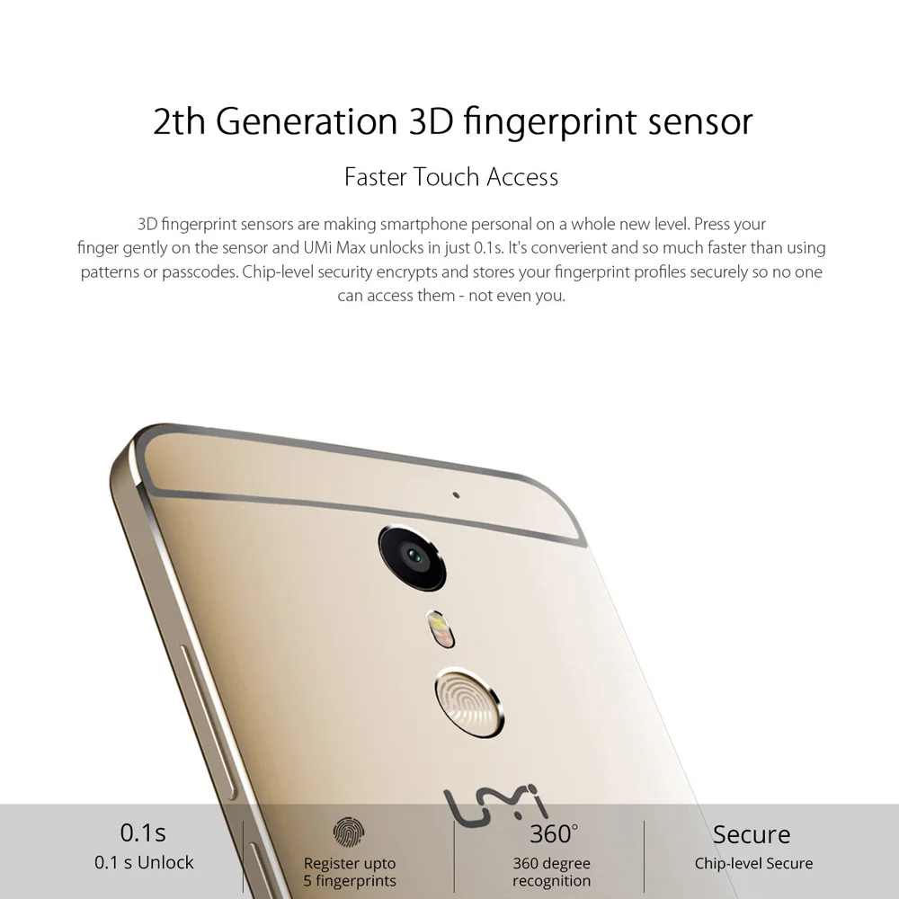 Смартфон UMIDIGI MAX 4G 5,5 дюймов 2.5D FHD 1920*1080 Android 6,0 3 ГБ+ 16 Гб 5 Мп+ 13 МП с двумя камерами для распознавания отпечатков пальцев