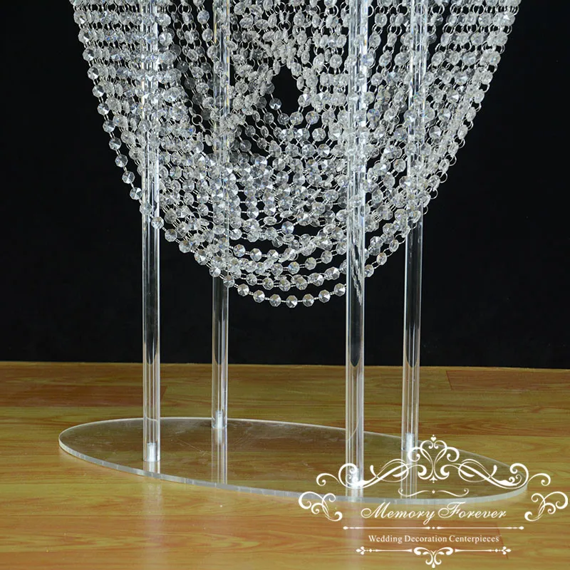 24 дюйма высокий Свадебный Хрустальный центральный прозрачный цветок люстры