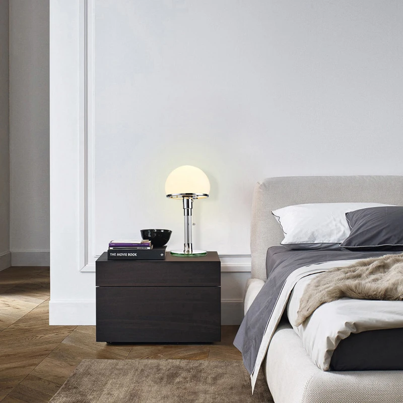 Danish Bauhaus Desk Lamp Nordic Style Simple Lving Room Designer Light Bedroom Bedside Glass Table Nightstand Home Decor | Лампы и