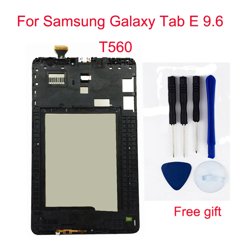 Для samsung Galaxy Tab E 9,6 T560 ЖК-SM-T560 SM-T561 ЖК-экран+ сенсорный экран дигитайзер сенсорная рамка в сборе