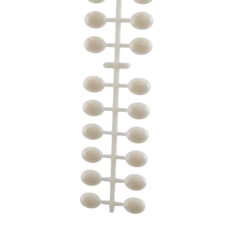 Натуральные круглые накладки для ногтей с цветной таблицей наклеек плоской