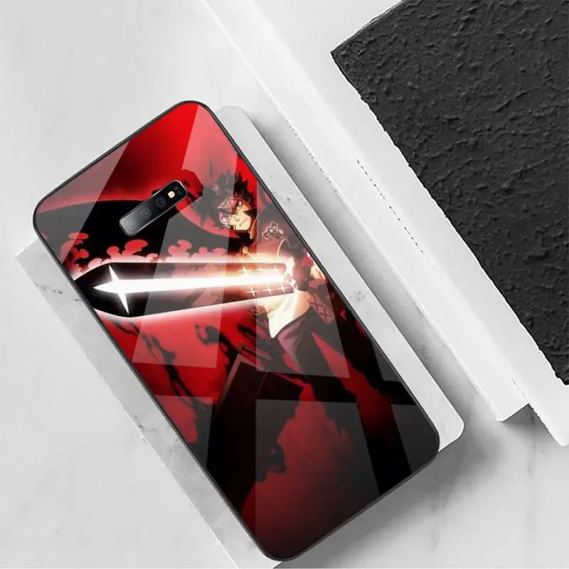

Anime Black Clover Asta Phone Case Tempered glass For Samsung S6 S7 edge S8 S9 S10 e plus note8 9 10 pro