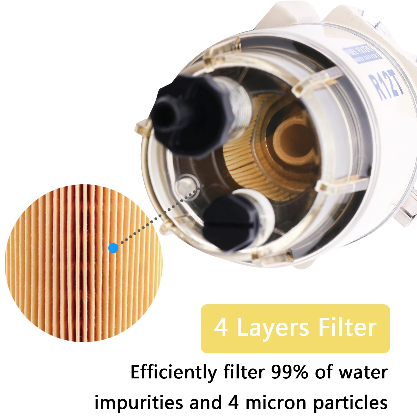 Фильтр для топливного/водяного сепаратора R12T морской вращающийся фильтр