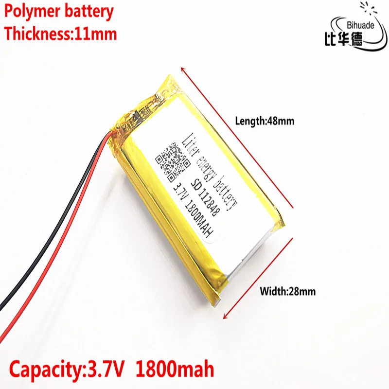 3 7 V 1800mAH 112848 литий ионный/литий ионный перезаряжаемый аккумулятор для DVR GPS mp3