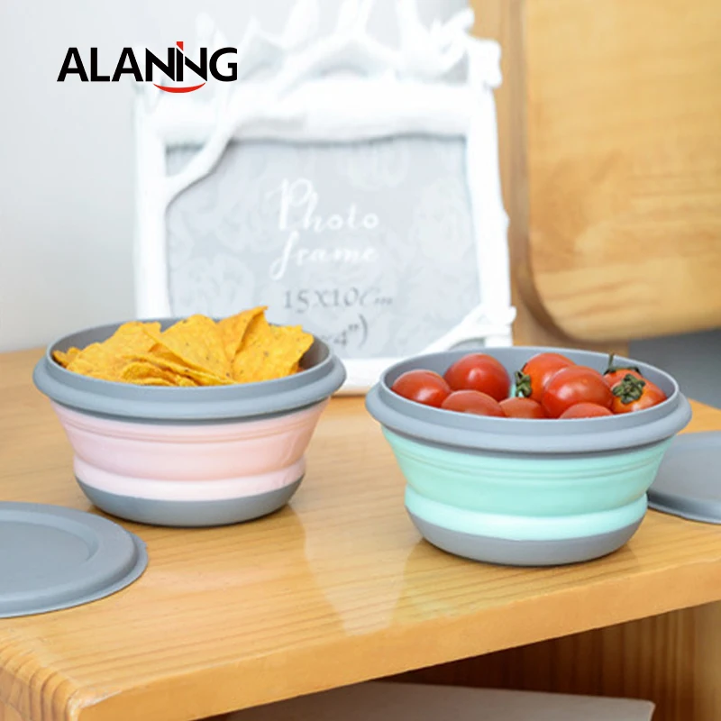 3PCS Folding Bowl Set Outdoor Travel Folding Bowl Children's Bowl Lunch Box Bento Box Gift Collapsible Bowl Bento Box