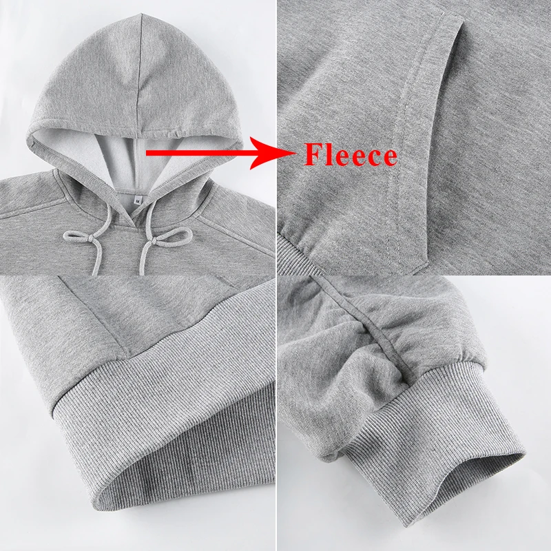 

2021 Streetwear Long Ruched Sleeve Puff Oversized Hoodies Women White Casual Pockets Pullover Autumn Hooded Sweatshirts Fleece