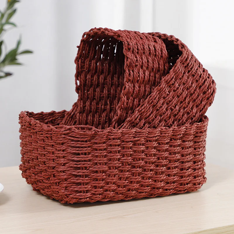 

Home Office Organizer Sundries Clothe Storage Basket Cute fruit Container Multifunction Storage Basket Desktop Organizer