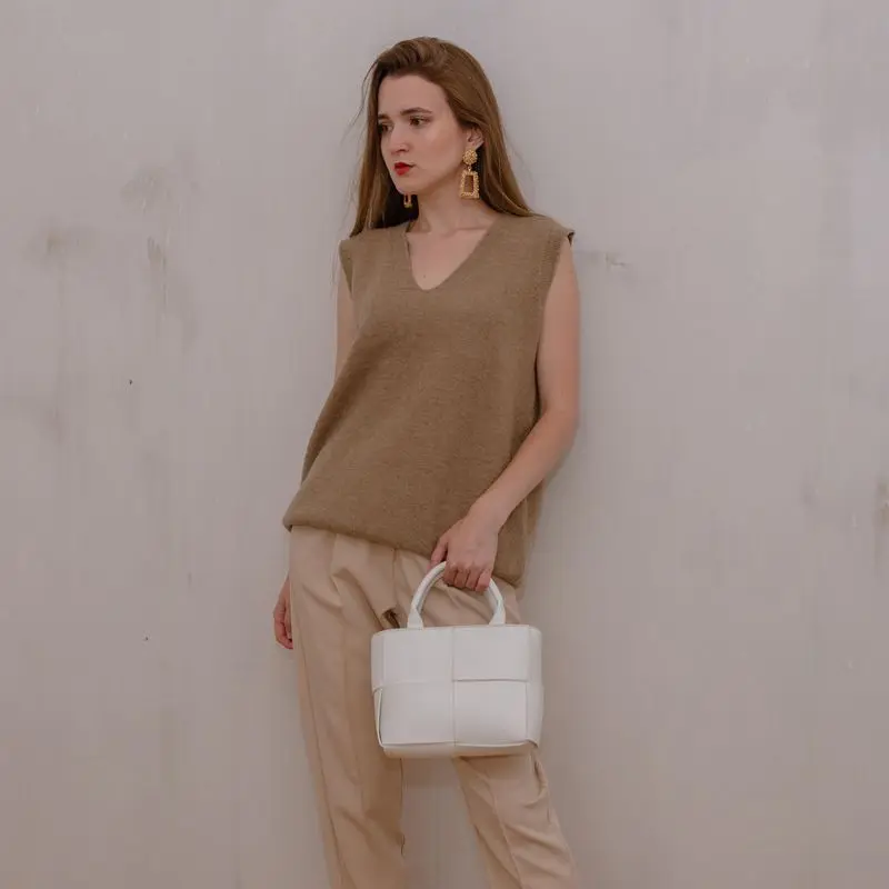 Женский кашемировый жилет GIGOGOU модный вязаный свитер шикарный верхняя одежда для